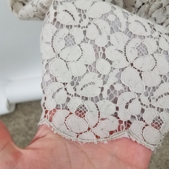 Talula Dress XS Gray Lace Scoop Short Sl… - Picture 5 of 8